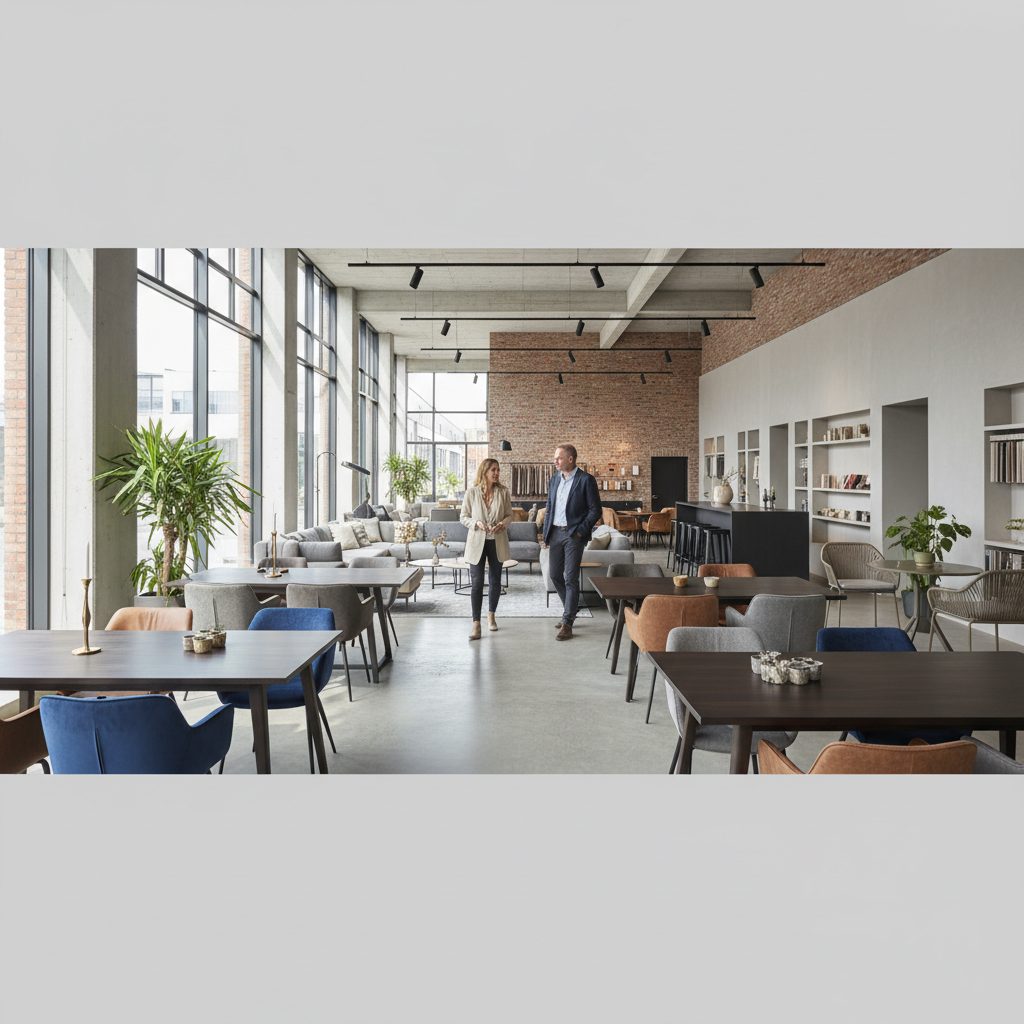 Realistische foto passend bij Welke showroom voor horecameubilair en projectmeubelen kan ik bezoeken